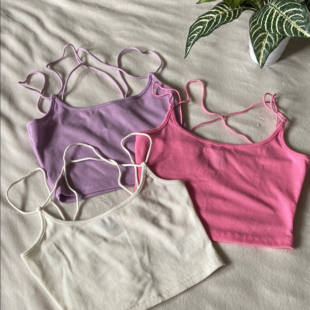 SHEIN Women's Tank Tops - Pink, Purple, Cream